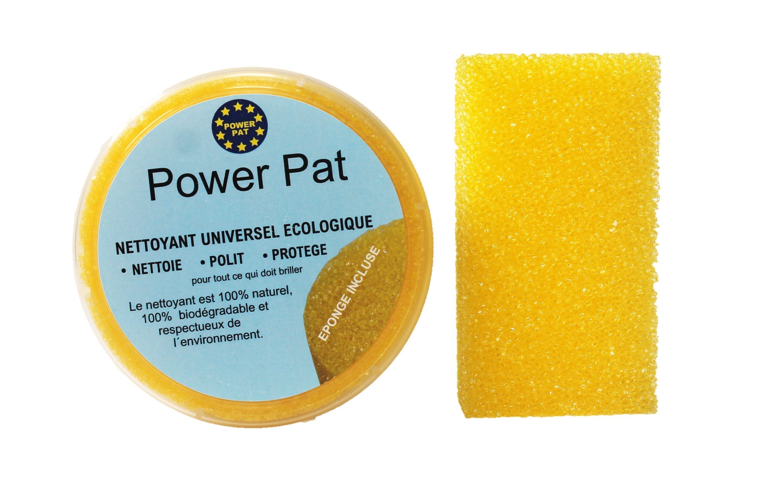 Pierre de nettoyage POWERPAT (l’authentique pierre blanche) - Power Pat -  Lessive biodégradable - Powerpat - Sel détachant