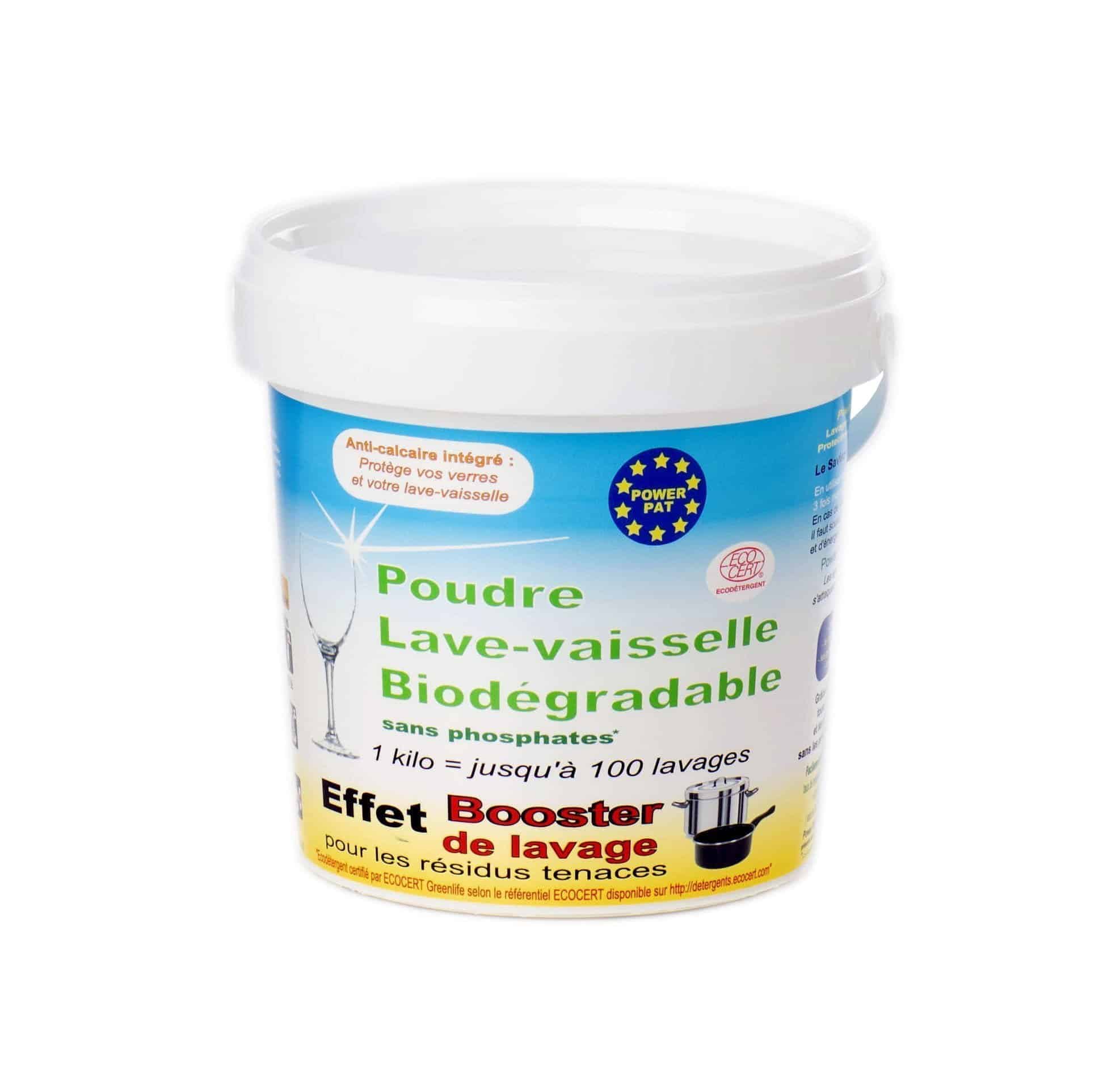 Poudre lave-vaisselle biodégradable POWERPAT 1 kg - Power Pat - Lessive  biodégradable - Powerpat - Sel détachant